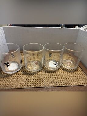 Set of 4 Clear Glass Tumbler